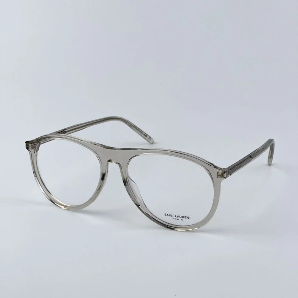Saint Laurent Men BRAND NEW Eyeglasses Transparent Beige Pilot SL667OPT 003 - Picture 6 of 11